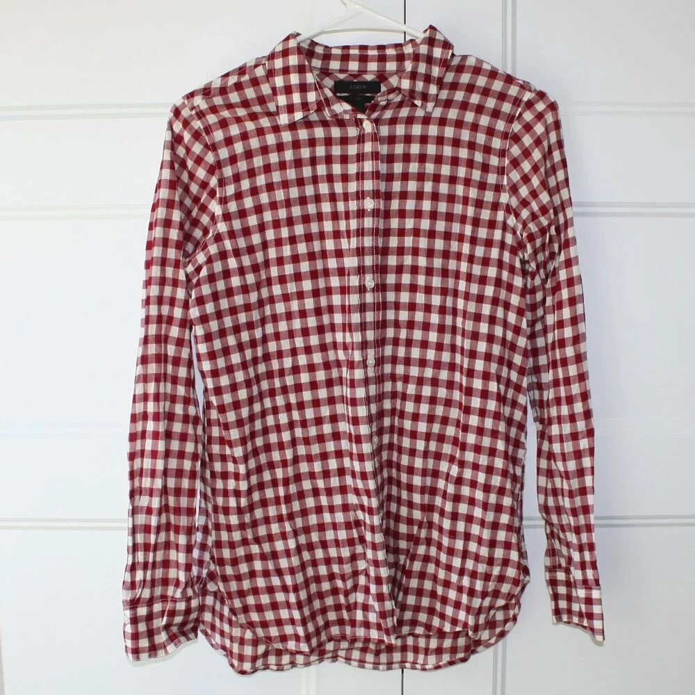 J. Crew Classic-fit boy shirt in crinkle gingham